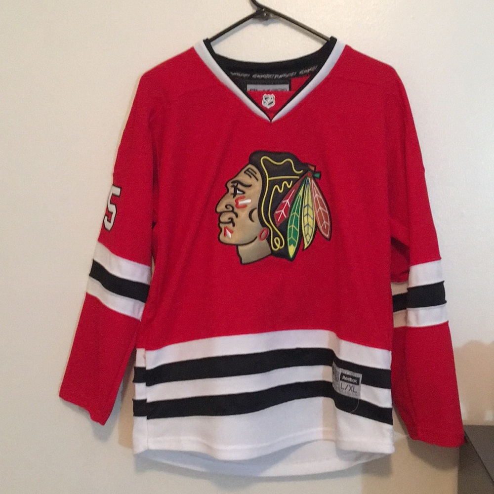 Black hawks jersey Shaw 65